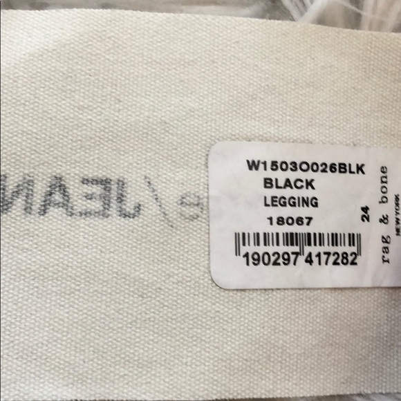 NEW • Rag & Bone • The Legging Black Jeans 24 - Picture 5 of 5